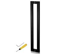 DRFGNF Push Sliding Barn Door Handle (Back to Back Fitted) Heavy Duty Sliding Barn Door Handle Set Modern Stainless Steel Bar Handle All Installation Fittings Included