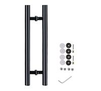 DRFGNF Round Door Pull Push Handle White/Black/Drak Grey/Gold, Double-Sided Gate Handle Pull for Shower Glass Door, Barn Door & Sliding Entry Door, Complete Kit