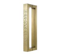 DRFGNF Rustic Barn Door Handles, Sliding Push Pull Door/Shower Glass Door Pulls Handles Large, Rectangle Gate Grab/Rod with Pattern Carve, Easy to Install (Color : A, Size : Len