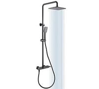 DRFGNF Sistema de Ducha de Piano con caño de Cascada para bañera, Juego Completo de Grifo de Ducha montado en la Pared, Grifo de bañera de latón con Ducha de Lluvia y rociador de Mano de 3 configur