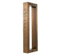 DRFGNF Sliding Barn Door Handles Pulls Rectangular Door Handle with Pattern Carving Double-Sided, Rustic Commercial Door Pull Handles, Heavy Duty Hardware Set for Glass/Wood/Met