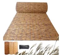 DRFGNF Valla de bambú Resistente - Divisor Exterior de 1,8 m de Alto, Rollos Decorativos de fácil Corte, Alambre Amarillo y Negro, 1,1 m de Ancho x 2,7 m de Alto, Ideal para Bal