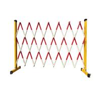 DRFGNF Valla de Seguridad Extensible, Barrera retráctil Aislante, de plástico Reforzado con Fibra de Vidrio, Color Rojo y Blanco, 1,2 x 6 m, solución para el Control de Multitud