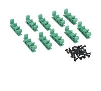 DRG-01 - Soporte de montaje PCB para adaptador de riel DIN 35 - Juego de 5 soportes de montaje en placa de circuito de plástico verde con tornillos, 4,2 x 1 x 1,8 cm, compatible