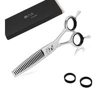 DRGSKLTijeras profesionales de corte de pelo de 6 pulgadas - Hecho de acero inoxidable 440C con tornillos de ajuste fino, C-Silver-Antler - Tijeras de podar, 1 uds. por paquete, 1.00[set de ]