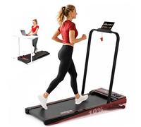 Drgymlee Cinta de Correr 1-12 km/h con Inclinación Automática del 10%, Walking Pad 4 en 1 Plegable para Casa y Oficina, Silenciosa, Control Remoto, Pantalla LED, Compacta