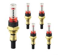 Drhomeam DN25 Medidor de flujo de calefacción por suelo radiante ABS Medidor de flujo de latón Regulador de repuesto para colector de calefacción por suelo radiante de agua (5 piezas)