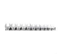Drhomeam Juego de 11 llaves de pie de cuervo de 3/8 pulgadas de 10-22 mm, juego de llaves métricas de pata de gallo de metal con organizador de clip