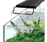 Driamor Paquete de 2 soportes de luz de acuario de longitud ajustable, kit de lámpara colgante, soporte de luz LED de acrílico transparente 4.5 x 5.5 pulgadas