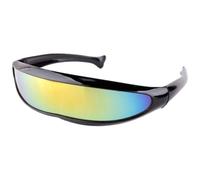 driattie Gafas Futuristas Accesorios Cosplay Estrechos con Lentes Espejados