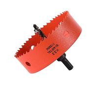Dribotway Sierra de agujero 115mm, bimetálica Broca de sierra HSS, con un vástago, para madera y metal, puede perforar fácilmente madera, plástico, madera contrachapada, metal fino
