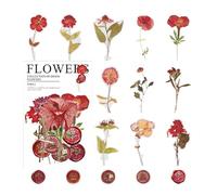 Dried Flower Decals - Waterproof Art Stickers for Journals, Scrapbooks, and Bottles | Aesthetic Floral Embellishments for Planners, Laptops, Greeting Cards, Crafting, Decoration, Stationery Supply