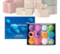 Dried Flower Soap, Handmade Bath Fizzer Set with Real Petals, Oil Material Details with Aromatherapy Function, Blue Gift Box Unique Selling Points, Summer Self-Care Holiday Women