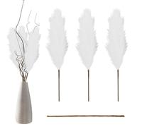 Dried Pampas Grass - 110 cm Artificial Reed Grass, Boho Home Decor | Faux Dried Pampas Grass Decor, Wedding Boho Flowers Arrangements, Dried Reed Grass Bouquet for Bohemian Wedding Home Decoration
