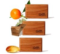 Drift Ambientador para coche, ambientador de madera original, eliminador de olores de coche, aroma de larga duración, clip de metal, aceites esenciales, ingredientes limpios, paquete de 3 recambios