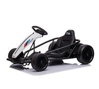 Drift-Car 24V, Blanco, Ruedas Lisas Drift, Motor 2 x 350W, Modo Drift a 13 km/h, batería 24V, construcción sólida