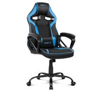 Drift Gaming DR50 - Silla Gaming Profesional en Polipiel, reposabrazos Acolchados, pistón Clase 4, Asiento basculante y Altura Regulable, cojín Lumbar, Color Negro/Azul