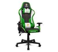 DRIFT GAMING Betis Edition - Silla Gaming Oficial Real Betis Balompié, Estructura Metal, Reposabrazos 2D Acolchados, Pistón Gas Clase 4, Cojines Lumbar y Cervical, Verde/Blanco