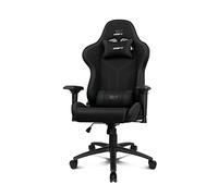 DRIFT GAMING DR110 - Silla Gaming Profesional en Tejido Transpirable, reposabrazos 4D Acolchados, pistón Clase 4, giratoria, inclinación y función Bloqueo, Cojines Lumbar y Cervical, Negro