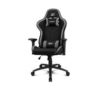DRIFT GAMING DR110 - Silla Gaming Profesional en Tejido Transpirable, reposabrazos 4D Acolchados, pistón Clase 4, giratoria, inclinación y función Bloqueo, Cojines Lumbar y Cervical, Negro/Gris