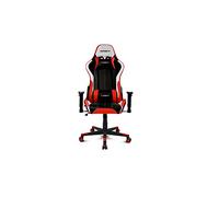DRIFT GAMING DR175 - Silla Gaming Profesional, Polipiel, reposabrazos Ajustables 2D, pistón Clase 4, giratoria, Mecanismo de Mariposa, cojín Lumbar y Cervical, Color Negro/Blanco/Rojo