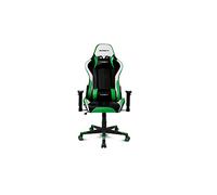 DRIFT GAMING DR175 - Silla Gaming Profesional, polipiel, reposabrazos ajustables 2D, pistón clase 4, giratoria, mecanismo de mariposa, cojín lumbar y cervical, color negro/blanco/verde