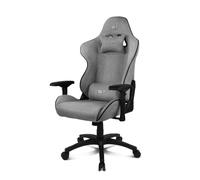 DRIFT GAMING DR190 - Silla Gaming Ergonómica con Tejido Transpirable, Reposabrazos Ajustables 4D, Respaldo Reclinable, Cojines Lumbar y Cervical, Color Gris