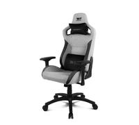 DRIFT GAMING DR220 - Silla Gaming Ergonómica de Tejido Transpirable, Reposabrazos 4D, Respaldo Reclinable hasta 135°, Cojines Lumbar y Cervical, Color Gris