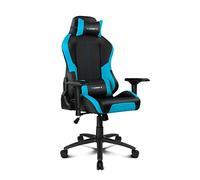 Drift Gaming DR250 - Silla Gaming Profesional, Polipiel, reposabrazos Ajustable 4D, pistón Clase 4, basculable, Altura Regulable, Respaldo reclinable, cojín Lumbar y Cervical, Color Negro/Azul