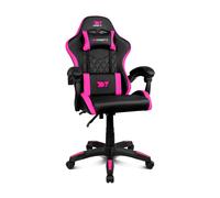 DRIFT GAMING DR35 - Silla Profesional, Polipiel, Reposabrazos Acolchados, Pistón Clase 3, Base Nylon Reforzada, Asiento basculante, Altura Regulable, Cojín Lumbar/Cervical, Negra/Fucsia