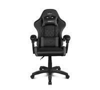 DRIFT GAMING DR35 - Silla Gaming Ergonómica Profesional con Reposabrazos 2D Ajustables, Soporte Lumbar y Cervical, Reclinable 135°, Tapizado en Cuero Sintético, Ruedas Silenciosas, Negra-Gris