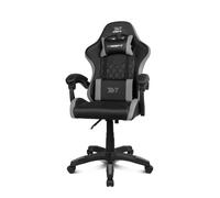 DRIFT GAMING DR35 - Silla Gaming Ergonómica Profesional con Soporte Lumbar y Reposabrazos 2D Ajustables, Reclinable 135°, Base Robusta, Ruedas Silenciosas, Tapizado en Cuero Sintético, Negro y Gris