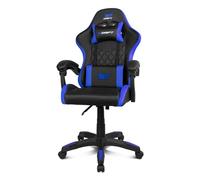 DRIFT GAMING DR35 - Silla Gaming Ergonómica Profesional con Soporte Lumbar y Reposabrazos 2D Ajustables, Reclinable 135°, Base Robusta, Ruedas Silenciosas, Tapizado en Cuero Sintético, Negro y Azul