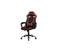 DRIFT GAMING DR50 - Silla Gaming Profesional en Polipiel, reposabrazos Acolchados, pistón Clase 4, Asiento basculante y Altura Regulable, cojín Lumbar, Color Negro/Rojo