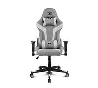 DRIFT GAMING DR90 - Silla Gaming ergonómica con reposacabezas y Lumbar, Respaldo reclinable 135°, Brazos 2D Ajustables, Tejido Transpirable, Base de Nylon y pistón de Gas Clase 4 - Gris/Blanco