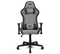 DRIFT GAMING DR90- Silla Profesional, Tejido Fabric Transpirable, reposabrazos 2D Acolchado, cojin Lumbar/Cervical, Gris/Negro