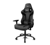 DRIFT GAMING DR90 XXL - Silla Gaming XL de Tela, Reposabrazos 4D Acolchados, Pistón de Gas Clase 4 de 80 mm, Cojines Lumbar y Cervical Incluidos, Soporta hasta 150 kg, Gris/Negro