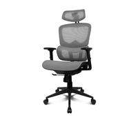 Drift Gaming DRAIR200 - Silla Gaming Profesional en Malla Reforzada, reposabrazos 2D Acolchados, pistón Clase 4, giratoria e inclinable, Cojines Lumbar y Cervical Integrados, Negro/Gris