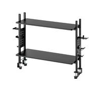 Drift Gaming SHELVY - Organizador Mesa Gaming, estanteria con Dos baldas Ajustables, soporta hasta 30kg, instalación Sencilla, Compatible mesas hasta 1m de Ancho, Color Negro