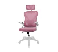 DRIFT GAMING DRAIR35 - Silla Escritorio Ergonómica Oficina y Hogar de Malla tensada Transpirable, Reclinable 90-120°, Reposacabezas y Reposabrazos Abatibles, Soporta hasta 120 kg, Rosa-Blanco