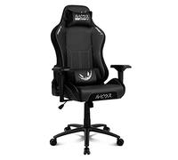 Drift Silla Gaming ElRubius -DR250RU - Silla Gaming Oficial de elElRubius,Mecanismo Mariposa, Respaldo reclinable, Polipiel, Acabados Ante, reposabrazos 4D, cojín Cervical y Lumbar, Negro/Blanco