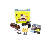 Drift Sport Muscle Car - Coche teledirigido con iluminación para Debajo del Suelo 4WD 1:24 RTR Rojo para niños a Partir de 6 años