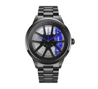 DriftElement Nitro Men's M3 Sport Sports Car 3D Y-Spoke Design Reloj de Pulsera con Borde de Acero Inoxidable