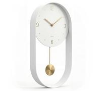 Driini Moderno Reloj de Pared con péndulo, Marco de Metal Decorativo y único, con Cara de 8 Pulgadas, diseño contemporáneo y Minimalista, con Funcionamiento silencioso sin tictac, Incluye péndelo
