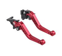 DriKou 2PCS Palanca de Embrague de Freno de Motocicleta, Dispositivo de Freno de Manillar Aleación de Aluminio Ajustable (Roja)