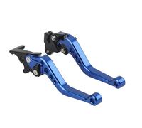 DriKou 2PCS Palanca de Embrague de Freno de Motocicleta, Dispositivo de Freno de Manillar Aleación de Aluminio Ajustable (Azul)