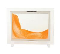 DriKou 7 Inch Moving Sand, Art Picture 3D Deep Sea Dynamic Sandscape Rectangle Quicksand Decor for Office Desktop Art Decor (Yellow)