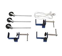 DriKou Abrazadera de montaje de mesa, polea de plástico de metal reforzado Abrazadera de banco de metal multiusos para laboratorios instituciones de pruebas de enseñanza de física