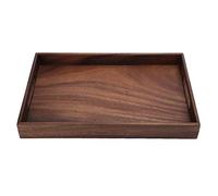 DriKou Bandeja Rectangular de para Servir, con Ranuras, Bandeja de Comida para Desayuno, té, café, Fruta, merienda (Grande)
