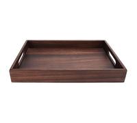 DriKou Bandeja Rectangular de para Servir, con Ranuras, Bandeja de Comida para Desayuno, té, café, Fruta, merienda (Pequeña)